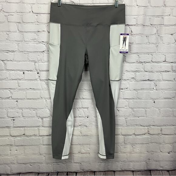 Active Life Leggings Women's Size XXL Gray/White Activewear Workout Exercise NWT - Picture 1 of 12